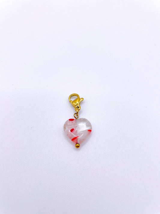 CHARMS COEUR ROSE CLAIR